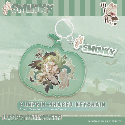 Sminky Happy Halloween ACRYLIC DOUBLE-SLOT STANDEE/PUMPKIN-SHAPED KEYCHAIN/STICKERS