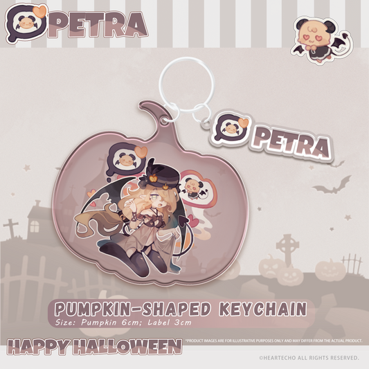 Petra Happy Halloween ACRYLIC DOUBLE-SLOT STANDEE/PUMPKIN-SHAPED KEYCHAIN/STICKERS