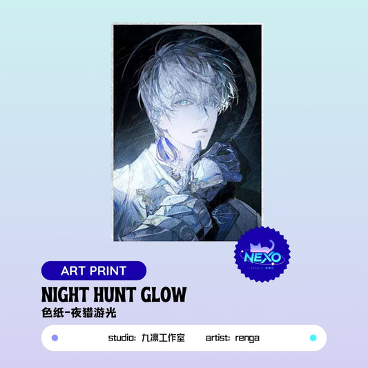 Xavier Love and Deepspace night hunt glow Postcard/Art Print/Polaroid/ Acrylic Clear Card
