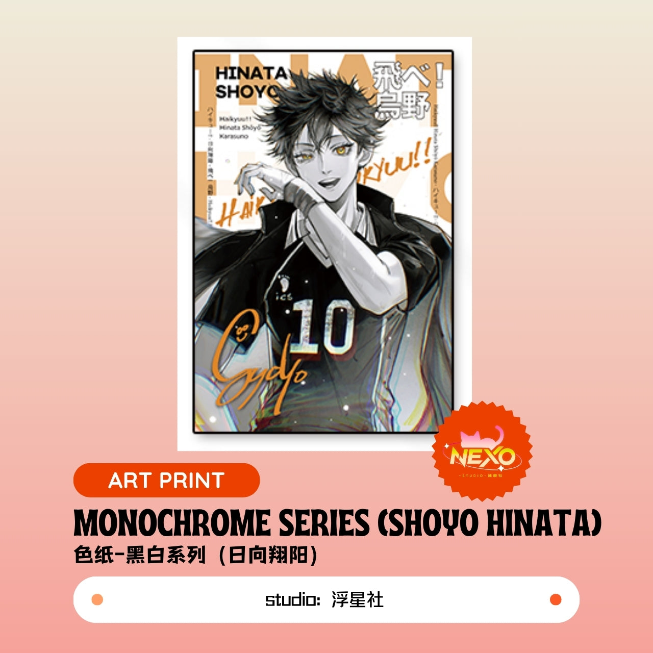 Kenma Kozume/Tetsuro Kuroo/Toru Oikawa/Shoyo Hinata/Tobio Kageyama/Kei Tsukishima  Haikyuu!! Monochrome Series Art Print/Polaroid/Holographic Ticket