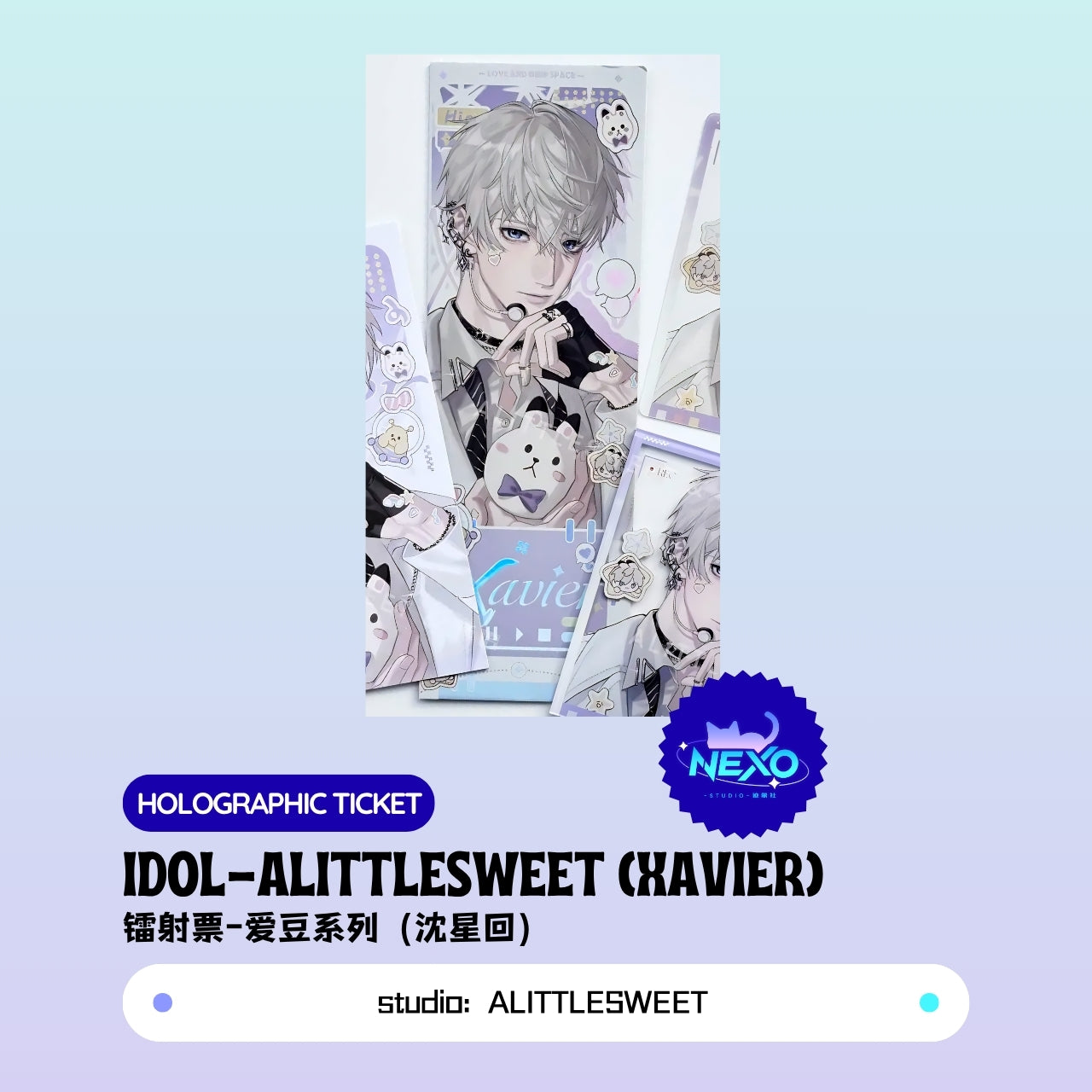 Xavier/Rafayel/Zayne/Sylus/Caleb Love and Deepspace idol-ALITTLESWEET Postcard/Photo Card/Holographic Ticket/ Acrylic Clear Card/Polaroid