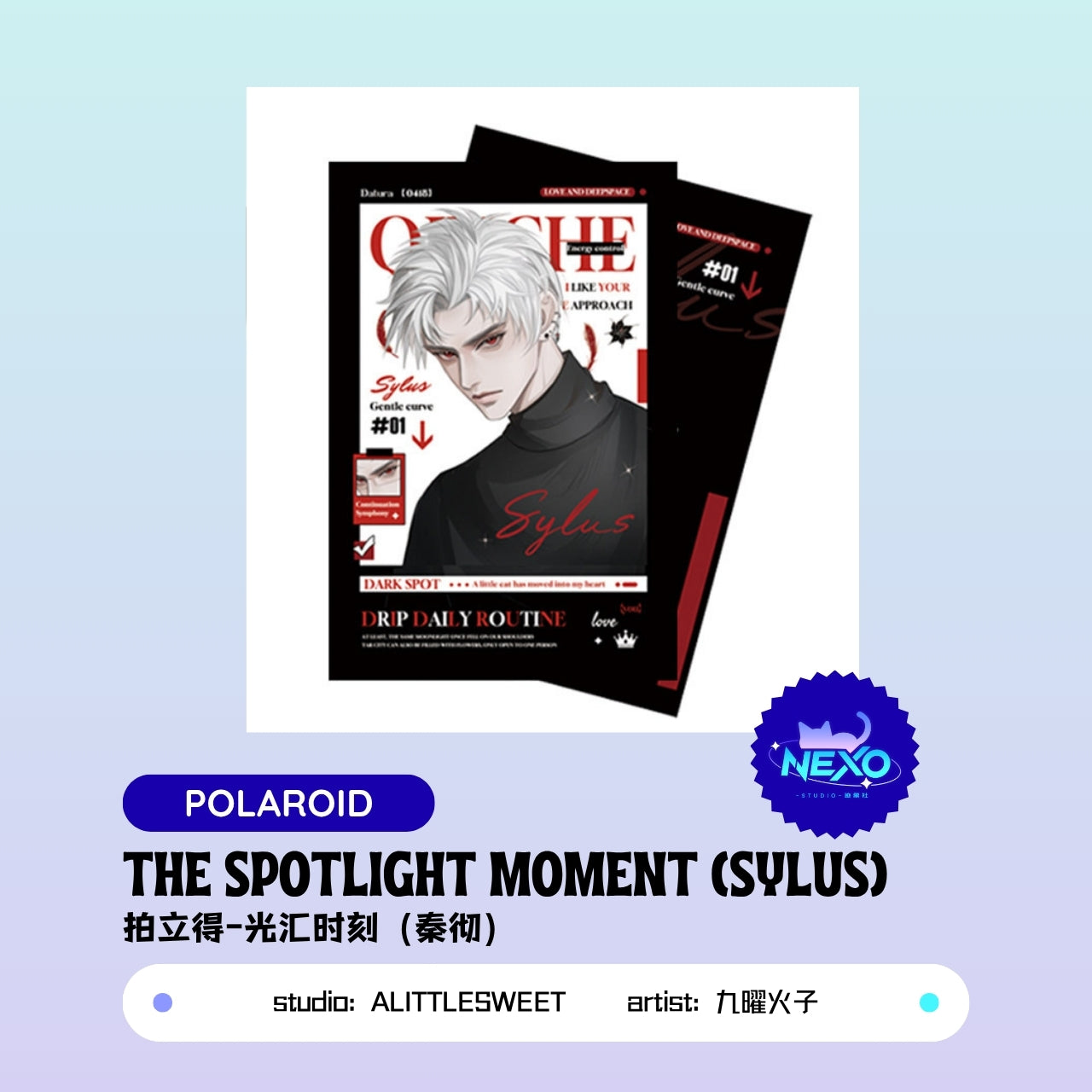 Xavier/Rafayel/Zayne/Sylus/Caleb Love and Deepspace THE SPOTLIGHT MOMENT Holographic Card/Postcard/Polaroid