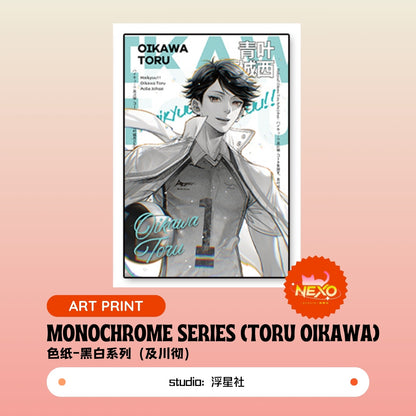 Kenma Kozume/Tetsuro Kuroo/Toru Oikawa/Shoyo Hinata/Tobio Kageyama/Kei Tsukishima  Haikyuu!! Monochrome Series Art Print/Polaroid/Holographic Ticket