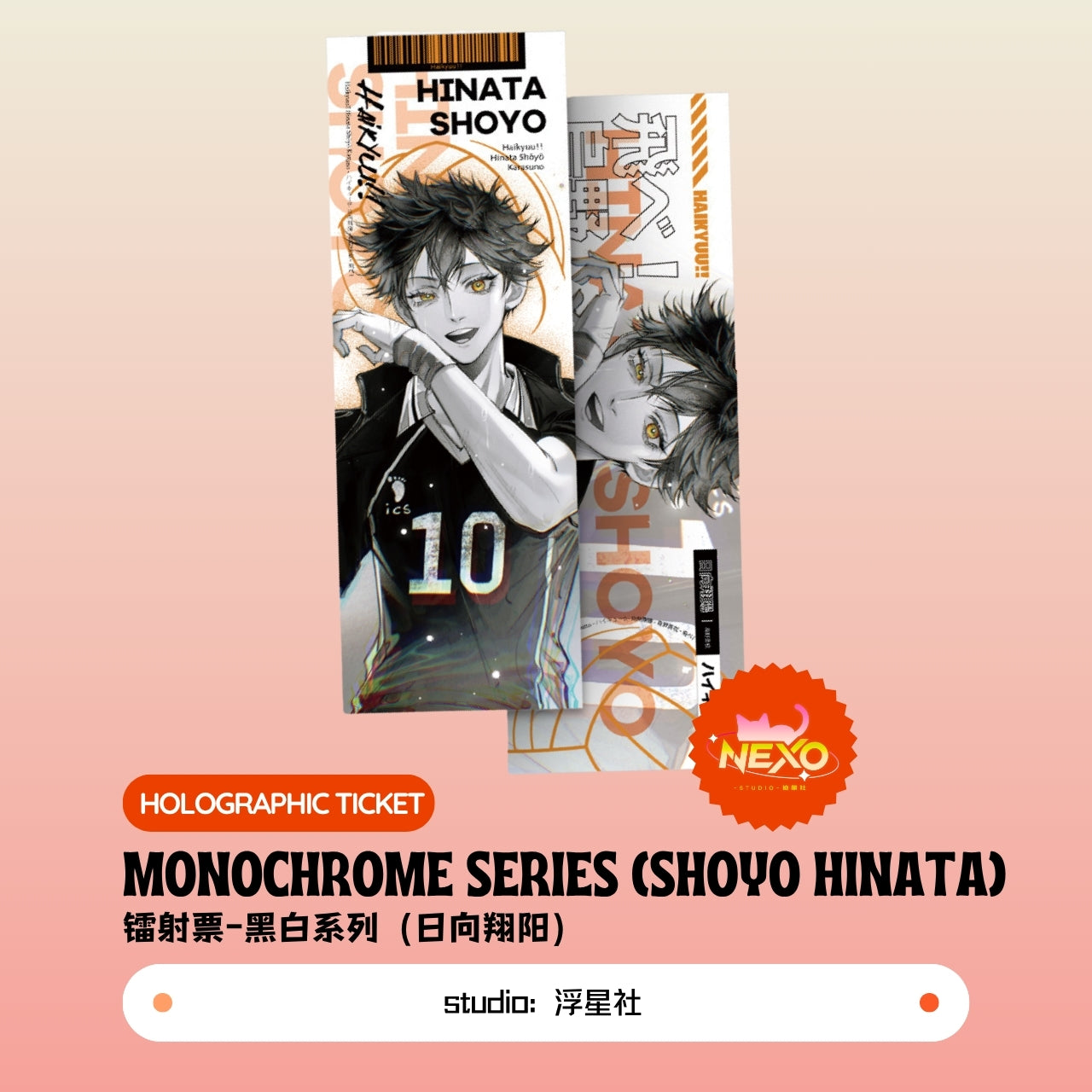 Kenma Kozume/Tetsuro Kuroo/Toru Oikawa/Shoyo Hinata/Tobio Kageyama/Kei Tsukishima  Haikyuu!! Monochrome Series Art Print/Polaroid/Holographic Ticket