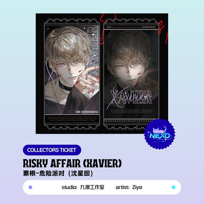 Xavier/Rafayel/Zayne/Sylus/Caleb Love and Deepspace RISKY AFFAIR Polaroid/Collectors ticket/Art Print