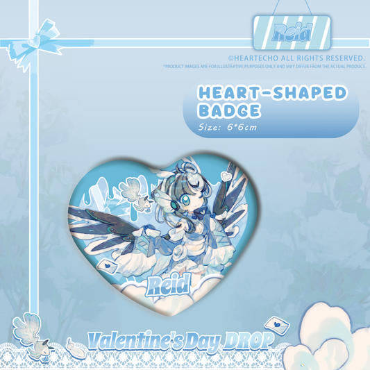 Reid Valentine's Day Drop WHITE CHOCOLATE KEYCHAIN/HEART-SHAPED BADGE/STICKERS