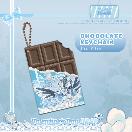 Reid Valentine's Day Drop WHITE CHOCOLATE KEYCHAIN/HEART-SHAPED BADGE/STICKERS