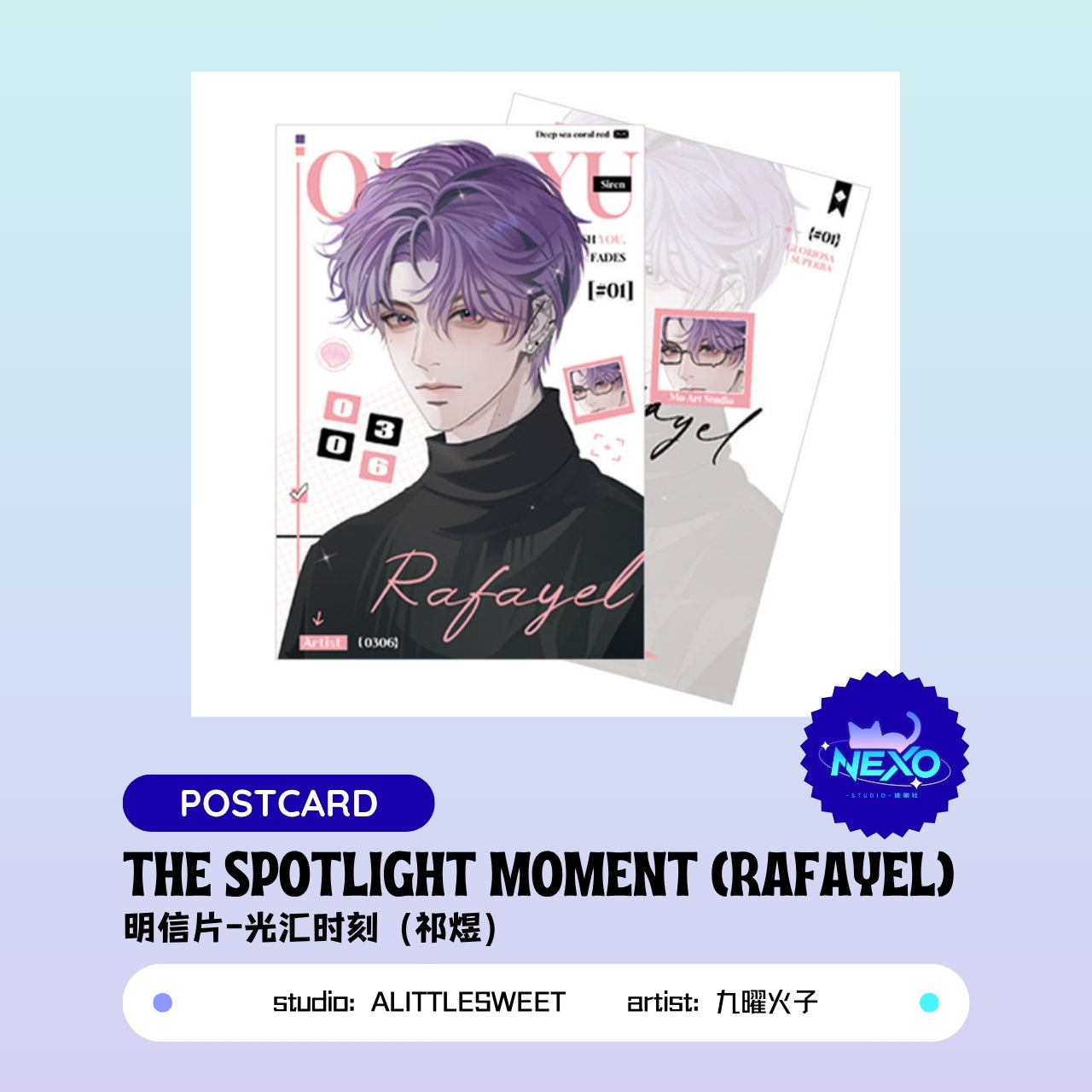 Xavier/Rafayel/Zayne/Sylus/Caleb Love and Deepspace THE SPOTLIGHT MOMENT Holographic Card/Postcard/Polaroid