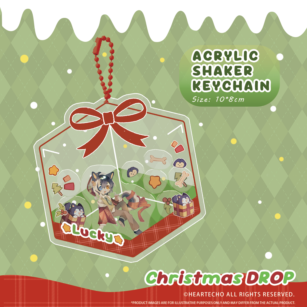 Lu Christmas Drop ACRYLIC SHAKER KEYCHAIN/STAR-SHAPED BADGE/BUBBLE STICKERS