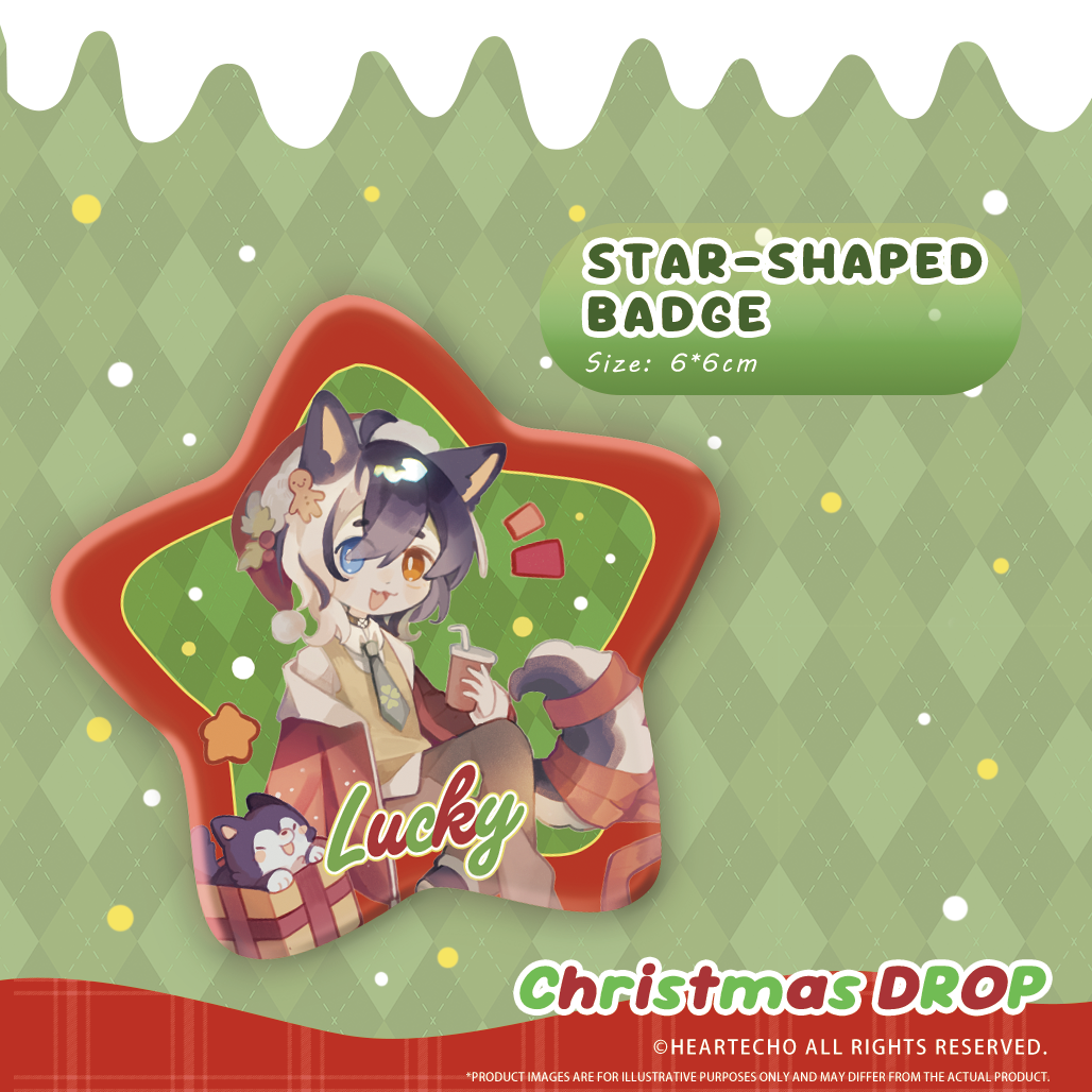 Lu Christmas Drop ACRYLIC SHAKER KEYCHAIN/STAR-SHAPED BADGE/BUBBLE STICKERS