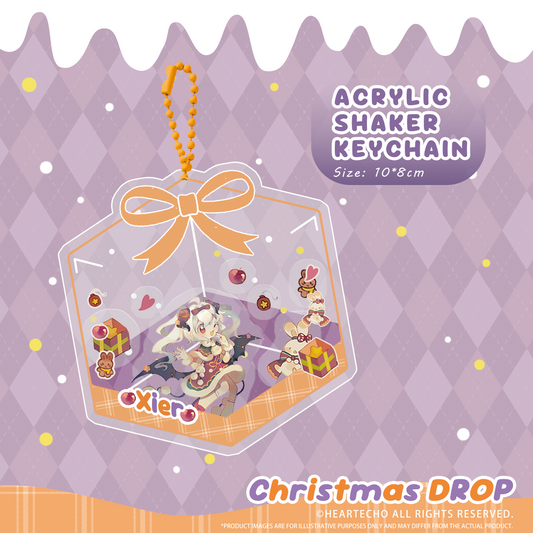 Xier Christmas Drop ACRYLIC SHAKER KEYCHAIN/STAR-SHAPED BADGE/BUBBLE STICKERS
