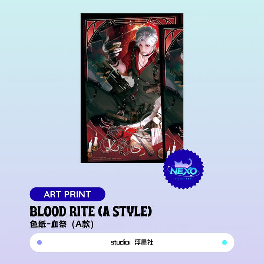 Sylus/Caleb Love and Deepspace BLOOD RITE Holographic Ticket/Art Print/Polaroid/Badge
