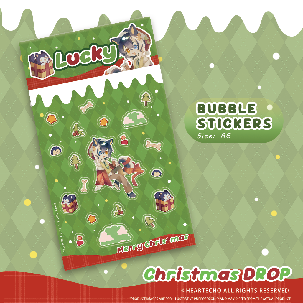Lu Christmas Drop ACRYLIC SHAKER KEYCHAIN/STAR-SHAPED BADGE/BUBBLE STICKERS