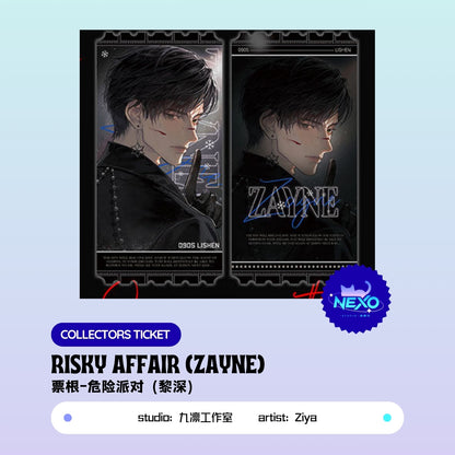 Xavier/Rafayel/Zayne/Sylus/Caleb Love and Deepspace RISKY AFFAIR Polaroid/Collectors ticket/Art Print