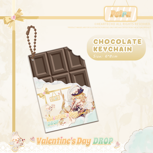 Petra Valentine's Day Drop WHITE CHOCOLATE KEYCHAIN/HEART-SHAPED BADGE/STICKERS