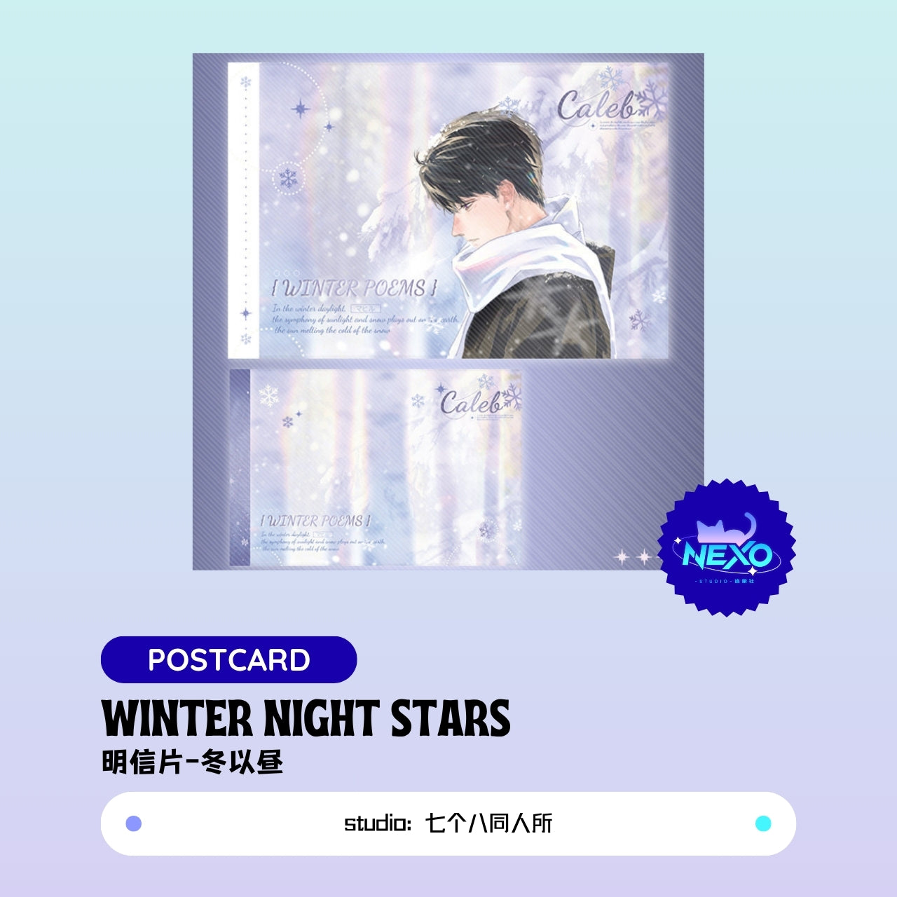 Caleb Love and Deepspace WINTER NIGHT STARS Polaroid/Holographic Ticket/Postcard/Art Print