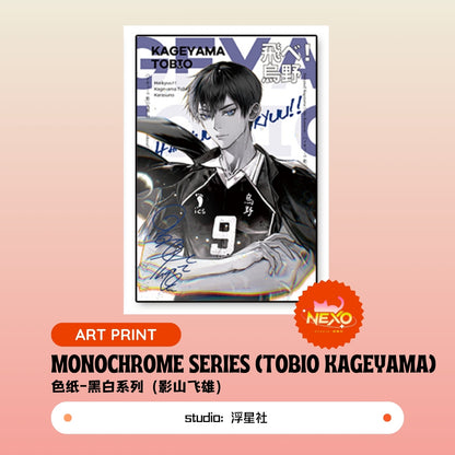 Kenma Kozume/Tetsuro Kuroo/Toru Oikawa/Shoyo Hinata/Tobio Kageyama/Kei Tsukishima  Haikyuu!! Monochrome Series Art Print/Polaroid/Holographic Ticket