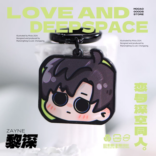 Cube Head Keychain - Round Eye